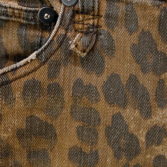 R13 PF/19 Leopard Print High-Rise Skinny Jeans - Picture 8 of 14